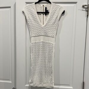 French Connection Ivory Wave Pattern Mini Dress